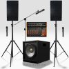 Kit Max + Jbl Subwoofer, Equipo Sonido Escolar + complementos Negro